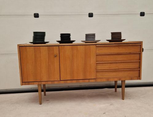 vintage dressoir met vier laden, 160cm, Huis en Inrichting, Kasten | Dressoirs, Gebruikt, 150 tot 200 cm, 25 tot 50 cm, Overige houtsoorten