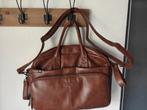 Leren luiertas, Kinderen en Baby's, Luiertassen, Ophalen of Verzenden, Zo goed als nieuw, Schoudertas
