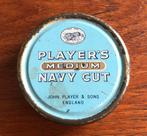 Blikje Player’s Navy Cut Medium sigaretten (John Player), Verzenden, Gebruikt, Tabaksdoos of Verpakking