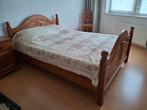 Tweepersoonsbed 140x200 + evt. matras (2021), Huis en Inrichting, Ophalen, Gebruikt, Bruin, Tweepersoons