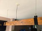 Balklamp eiken 120cm ledverlichting dimbaar, Huis en Inrichting, Lampen | Hanglampen, Ophalen, Zo goed als nieuw, Hout, 75 cm of meer