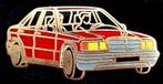 Mercedes-Benz type 190 pin- rood grijs emaille, Verzenden, Nieuw, Transport, Speldje of Pin