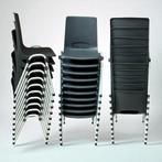 Antraciete kantinestoelen nieuwe stapelstoelen stapelbaar, Ophalen, Nieuw, Kunststof, Vijf, Zes of meer stoelen