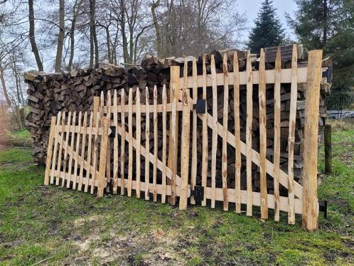 kastanje houten Franse schapenhek meerdere afmetingen, Tuin en Terras, Tuinhekken en Hekwerk, Nieuw, Tuinhek, Hout, Met poort