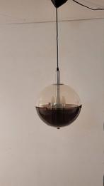 Vintage bol Plafondlamp, jaren 70/80, Huis en Inrichting, Lampen | Plafondlampen, Ophalen of Verzenden, Gebruikt, Glas, Vintage