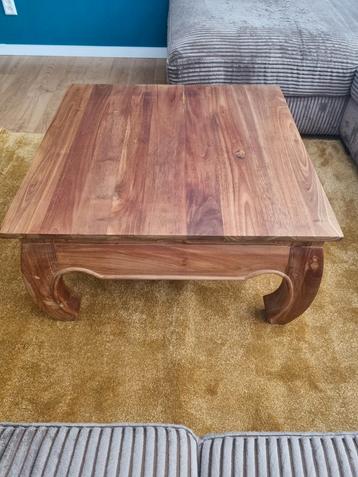 Teak salontafel opium 80x80 cm met lade. beschikbaar voor biedingen