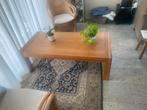 ZGAN massieve houten Salontafel Rechthoekig in Balk, Huis en Inrichting, Tafels | Salontafels, Ophalen, 100 tot 150 cm, Eikenhout
