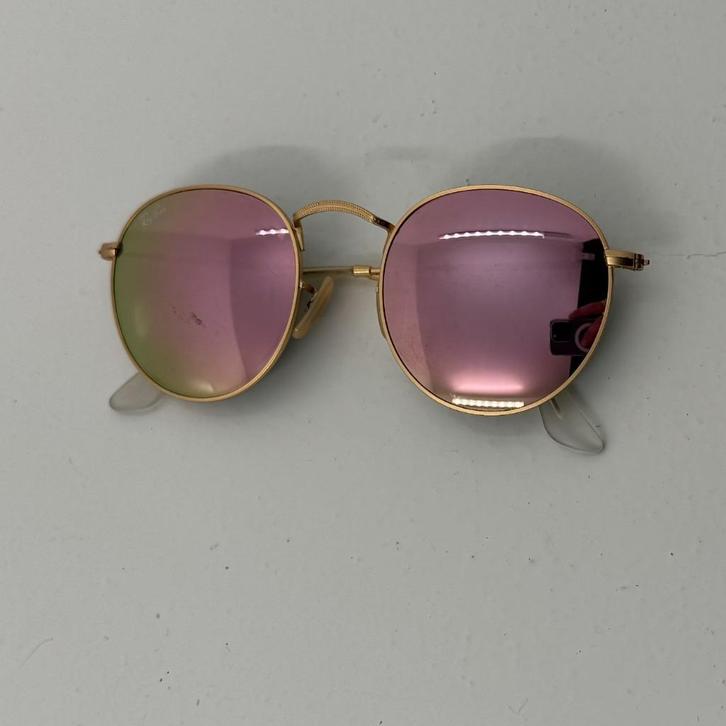 Ray-Ban RB3447 Round Metal 112/Z2 50-21 Zonnebril Goud / Roz, Sieraden, Tassen en Uiterlijk, Zonnebrillen en Brillen | Heren, Zo goed als nieuw