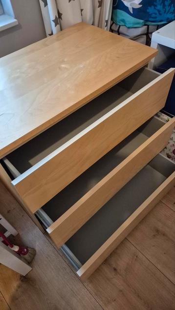 Ikea Malm ladekast - 3 lades - eiken - afbeelding 6