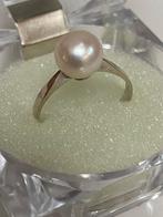 Wit gouden ring parel 750-18 kt, Verzenden, Goud, Ring