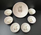 Mooi 7 - delig set van Flora Gouda Holland, Antiek en Kunst, Antiek | Servies compleet, Ophalen