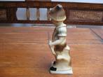 biscuit porseleinen beeldje van een jongetje met stok., Ophalen of Verzenden