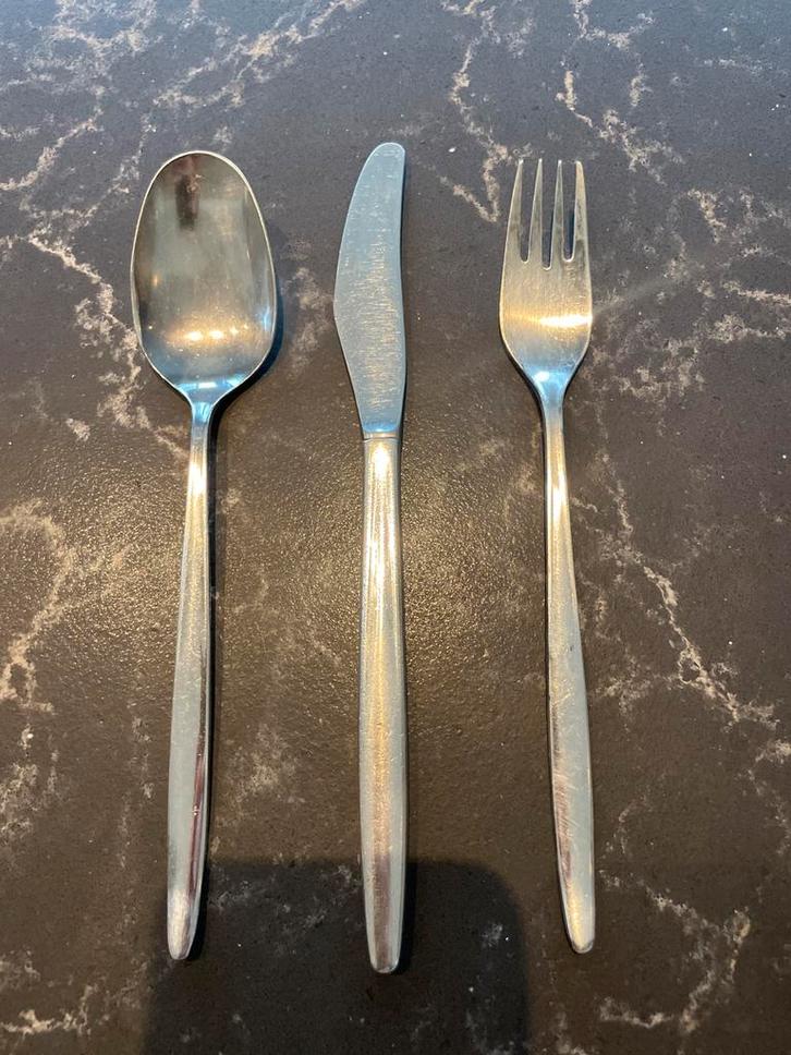 Verzilverde bestekset, Huis en Inrichting, Keuken | Bestek, Gebruikt, Bestekset, Zilver, Ophalen of Verzenden