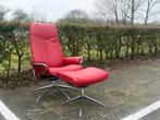 Stressless relax fauteuil met voetenbank, Ophalen of Verzenden, Zo goed als nieuw, Minder dan 75 cm, 50 tot 75 cm