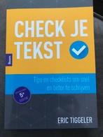 Check je tekst - Eric Tiggeler, Ophalen of Verzenden, Nieuw