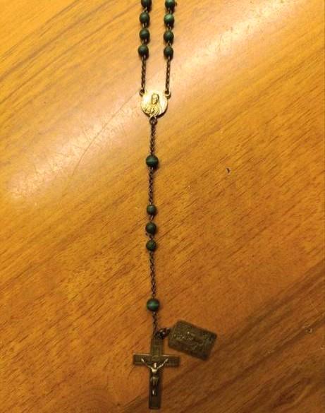 Vintage Rozenkrans paternoster ketting, Verzamelen, Religie, Zo goed als nieuw, Sieraad, Ophalen of Verzenden