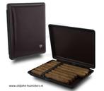 SIGARENKOKER NIKKEL MET LEER 7x W.Havanna -Senoritas   sk204, Verzenden, Nieuw, Tabaksdoos of Verpakking