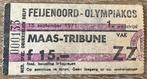Toegangskaartje Feijenoord - Olympiakos EC 1 seizoen 1971/72, Verzenden, Gebruikt, Feyenoord