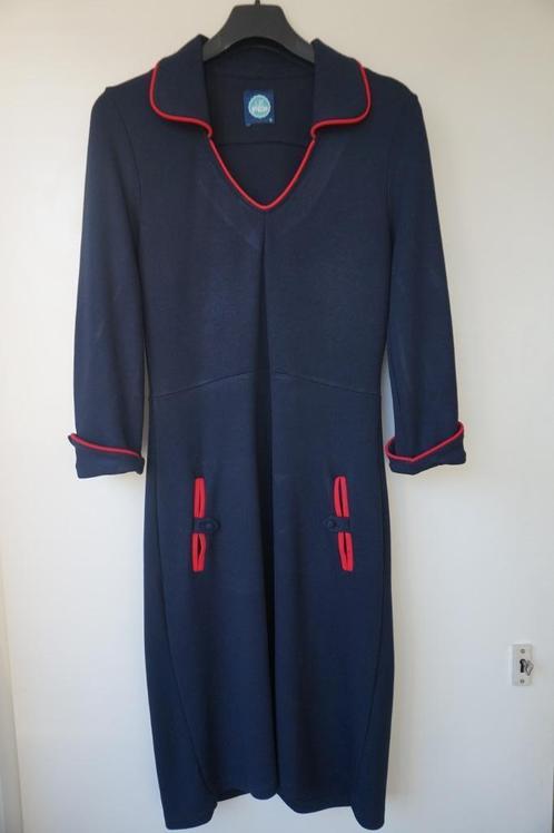 Le Pep jurk blauw met rood maat M / 38, Kleding | Dames, Jurken, Zo goed als nieuw, Maat 38/40 (M), Blauw, Boven de knie, Ophalen of Verzenden