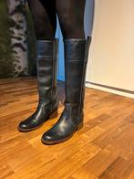 Hoge lederen laars, Kleding | Dames, Schoenen, Blauw, Ophalen of Verzenden, Zo goed als nieuw, Hoge laarzen