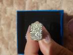 Prachtige witgouden ring bezet met 45 diamanten, Sieraden, Tassen en Uiterlijk, Ringen, Wit, Nieuw, Ophalen of Verzenden, 17 tot 18