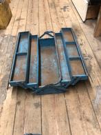 Oude stalen gereedschap kist, Ophalen of Verzenden, Gebruikt