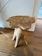 Boomstamtafel bijzettafel, Minder dan 55 cm, Zo goed als nieuw, Overige vormen, Hout