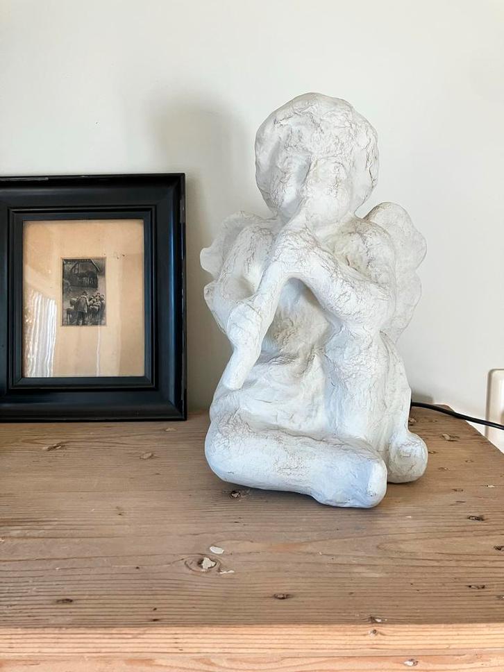 Kerst Engel Papier-maché, Antiek en Kunst, Kunst | Beelden en Houtsnijwerken, Ophalen of Verzenden