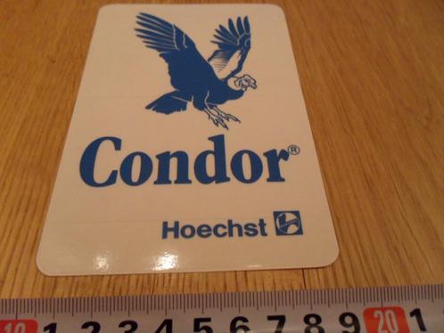 sticker Transparant CONDOR Hoechst, Verzamelen, Stickers, Zo goed als nieuw, Bedrijf of Vereniging, Ophalen