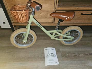 Bandits & Angels retro rider groen loopfietsje met mandje beschikbaar voor biedingen