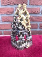 stenen sculptuurtje, het apenfeest, Antiek en Kunst, Kunst | Niet-Westerse kunst, Ophalen of Verzenden