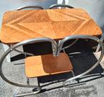 Bauhaus, buisframe bijzettafel, j30, Huis en Inrichting, Ophalen of Verzenden, Rechthoekig, Hout, 60 cm of meer