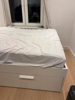 Ikea Malm bed 140x200 + 4 ruime lades !, Huis en Inrichting, Ophalen, Wit, 140 cm, Zo goed als nieuw