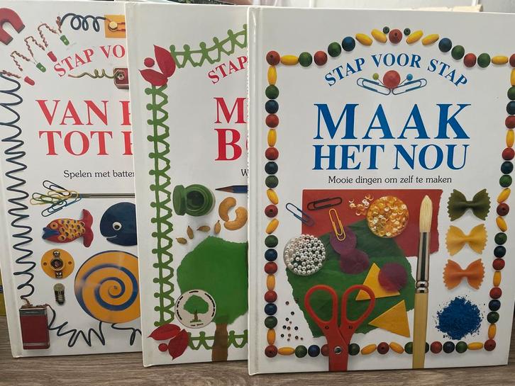 3x Stap voor Stap Knutselboeken, Boeken, Hobby en Vrije tijd, Gelezen, Scrapbooking en Knutselen, Geschikt voor kinderen, Ophalen