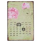Mooie tijdloze Kalender, Wandbord, Magneetbord, groen rose, Ophalen of Verzenden, Nieuw