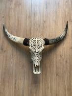 Balinese buffelschedel - Handgesneden, Ophalen of Verzenden, Zo goed als nieuw