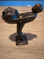 Bronzen Boeskoolmenneke Beeld -  Oldenzaal Kunstwerk, Verzamelen, Beelden en Beeldjes, Ophalen of Verzenden, Zo goed als nieuw
