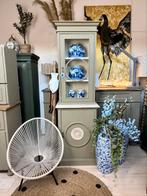Buffetkast servieskast vitrinekast taupe, Ophalen, Zo goed als nieuw, 25 tot 50 cm, 200 cm of meer