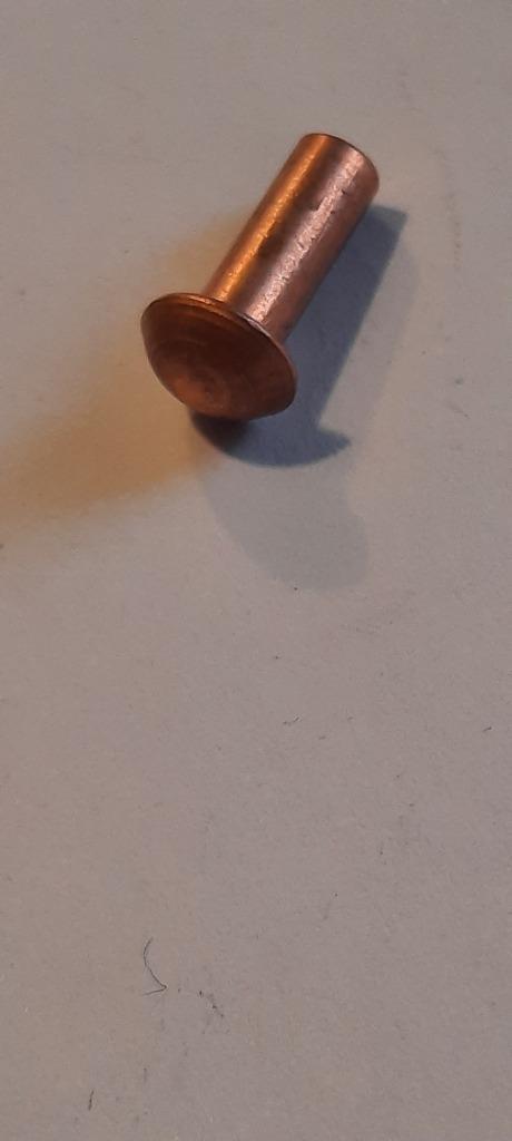 25 stuks, klinknagels massieve Koperen Bolkop in 3x 8 kotter, Watersport en Boten, Accessoires en Onderhoud, Nieuw, Onderhoud en Reparatie