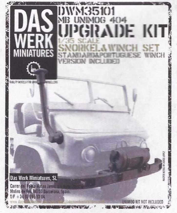 H-647,DAS WERK 1-35,NO,DWM35101,MB Unimog 404 Upgrade Kit, Hobby en Vrije tijd, Modelbouw | Auto's en Voertuigen, Nieuw, Overige typen