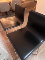 Set van 2 zwarte barkrukken, Ophalen, Gebruikt, Met voetsteun, 60 tot 90 cm