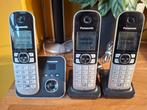 Panasonic KX-TG6863NLB Draadloze Telefoon - 3 Handsets, Ophalen, Zo goed als nieuw, 3 handsets