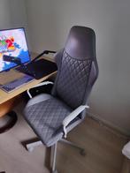 Ergonomische bureaustoel – grijs met wit, zo goed als nieuw, Ophalen, Gaming bureaustoel, Zo goed als nieuw, Grijs