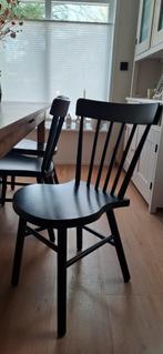 3 zwarte Eetkamerstoelen, Huis en Inrichting, Ophalen of Verzenden, Zwart