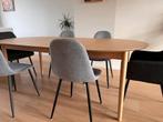Eettafel uitschuifbaar Jysk Marstrand Ø110/110x200 eiken, Huis en Inrichting, Tafels | Eettafels, Ophalen, Naturel eiken, 100 tot 150 cm
