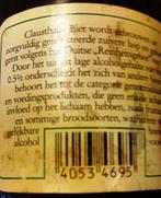 RETRO!! Zeldzame ongeopende fles Clausthaler alcoholARM 1989, Ophalen of Verzenden, Overige typen