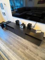 IKEA BESTÅ – TV bench, black-brown, Ophalen, 25 tot 50 cm, Minder dan 100 cm