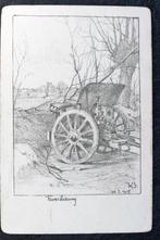 Feuerstellung, getekende afvuurplek, 1918, Duitse veldpost, Ophalen of Verzenden, Voor 1920, Gelopen, Politiek en Historie