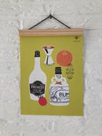 Poster illustratie (Prosecco rum drank) Art Print Flow, Nieuw, Ophalen of Verzenden, A4 of kleiner, Rechthoekig Staand