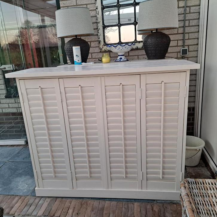 TV Kast Landelijk Shutters Schutterfabriek + Samsung TV, Huis en Inrichting, Kasten | Televisiemeubels, Gebruikt, 100 tot 150 cm